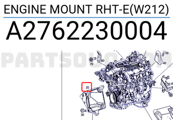 MERCEDES A2762230004 ENGINE MOUNT RHT-E(W212)