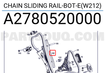 MERCEDES A2780520000 CHAIN SLIDING RAIL-BOT-E(W212)