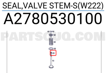 MERCEDES A2780530100 SEAL,VALVE STEM-S(W222)