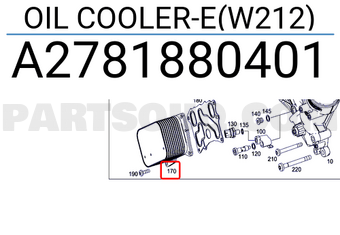 MERCEDES A2781880401 OIL COOLER-E(W212)
