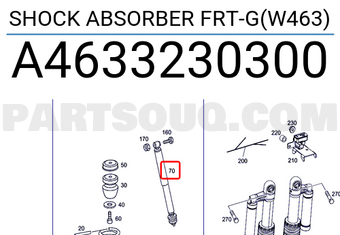 MERCEDES A4633230300 SHOCK ABSORBER FRT-G(W463)