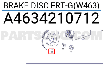 MERCEDES A4634210712 BRAKE DISC FRT-G(W463)