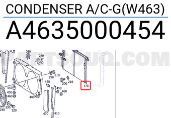 MERCEDES A4635000454 CONDENSER A/C-G(W463)