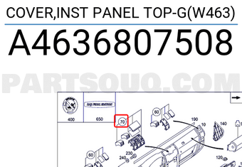 MERCEDES A4636807508 COVER,INST PANEL TOP-G(W463)