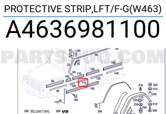 MERCEDES A4636981100 PROTECTIVE STRIP,LFT/F-G(W463)