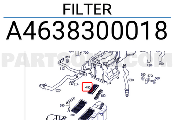 MERCEDES A4638300018 FILTER