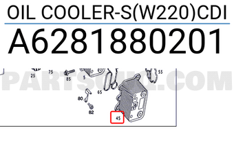 MERCEDES A6281880201 OIL COOLER-S(W220)CDI
