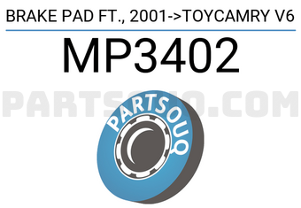 MINTYE MP3402 BRAKE PAD FT., 2001->TOYCAMRY V6
