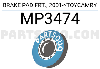 MINTYE MP3474 BRAKE PAD FRT., 2001->TOYCAMRY