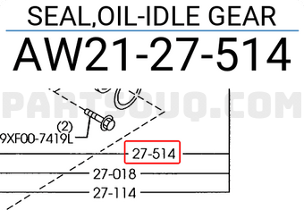 Mazda AW2127514 SEAL,OIL-IDLE GEAR