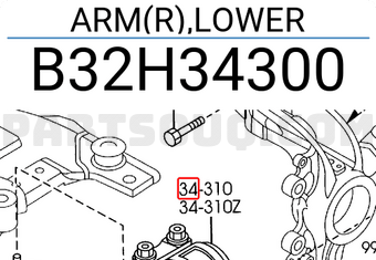 Mazda B32H34300 ARM(R),LOWER