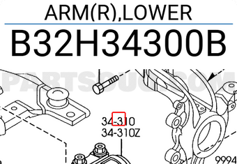 Mazda B32H34300B ARM(R),LOWER