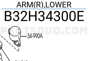 Mazda B32H34300E ARM(R),LOWER
