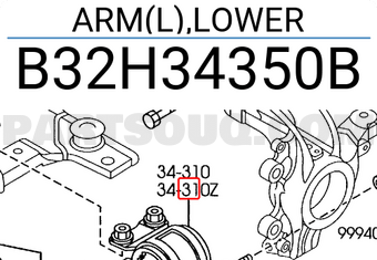 Mazda B32H34350B ARM(L),LOWER