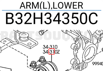 Mazda B32H34350C ARM(L),LOWER