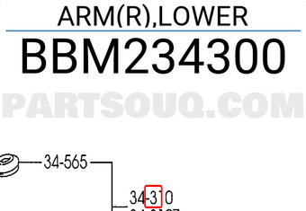 Mazda BBM234300 ARM(R),LOWER