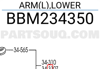 Mazda BBM234350 ARM(L),LOWER