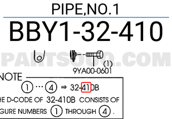 Mazda BBY132410 PIPE,NO.1