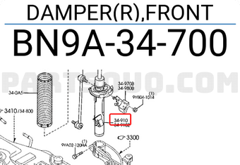 Mazda BN9A34700 DAMPER(R),FRONT