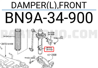 Mazda BN9A34900 DAMPER(L),FRONT