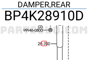 Mazda BP4K28910D DAMPER,REAR