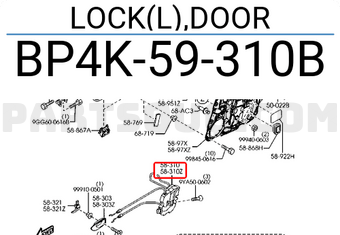 Mazda BP4K59310B LOCK(L),DOOR