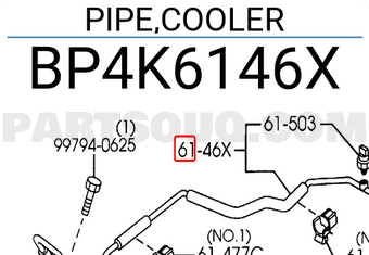 Mazda BP4K6146X PIPE,COOLER
