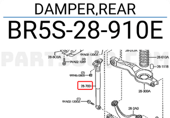 Mazda BR5S28910E DAMPER,REAR