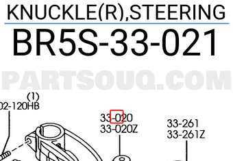 Mazda BR5S33021 KNUCKLE(R),STEERING