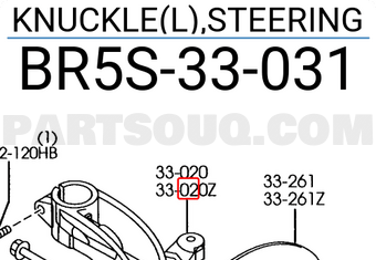 Mazda BR5S33031 KNUCKLE(L),STEERING
