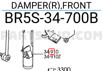 Mazda BR5S34700B DAMPER(R),FRONT