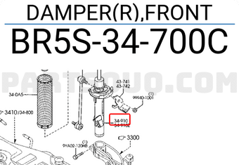 Mazda BR5S34700C DAMPER(R),FRONT