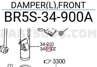 Mazda BR5S34900A DAMPER(L),FRONT