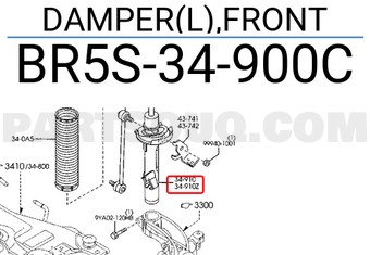 Mazda BR5S34900C DAMPER(L),FRONT