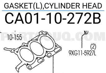 Mazda CA0110272B GASKET(L),CYLINDER HEAD