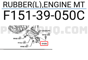 Mazda F15139050C RUBBER(L),ENGINE MT