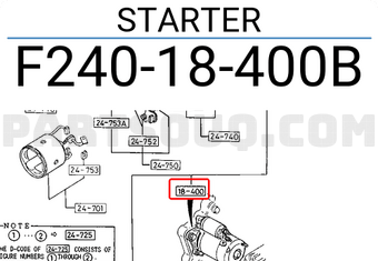 Mazda F24018400B STARTER
