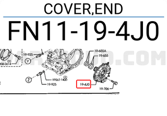 Mazda FN11194J0 COVER,END