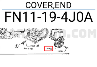 Mazda FN11194J0A COVER,END