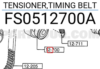 Mazda FS0512700A TENSIONER,TIMING BELT