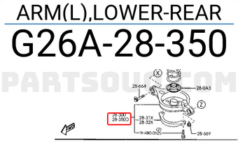 Mazda G26A28350 ARM(L),LOWER-REAR