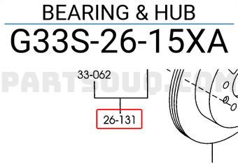 Mazda G33S2615XA BEARING & HUB