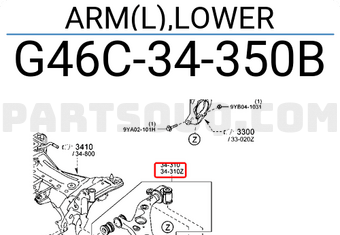 Mazda G46C34350B ARM(L),LOWER