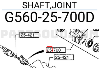 Mazda G56025700D SHAFT,JOINT