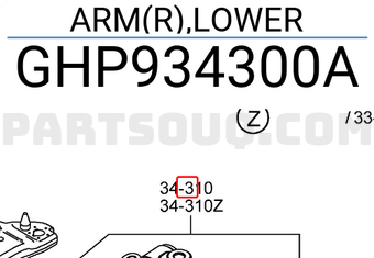 Mazda GHP934300A ARM(R),LOWER