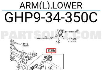 Mazda GHP934350C ARM(L),LOWER