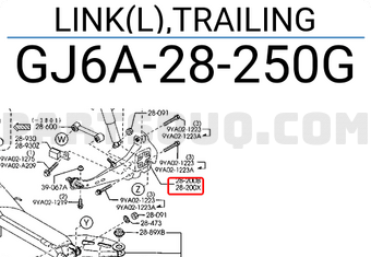 Mazda GJ6A28250G LINK(L),TRAILING