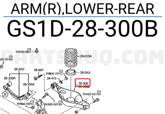 Mazda GS1D28300B ARM(R),LOWER-REAR