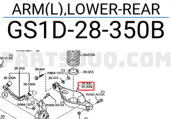 Mazda GS1D28350B ARM(L),LOWER-REAR