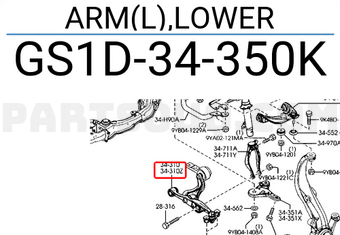 Mazda GS1D34350K ARM(L),LOWER